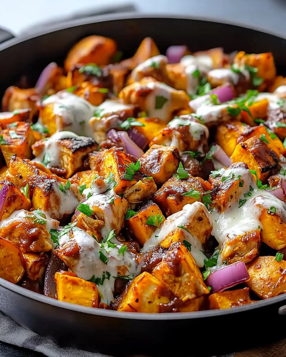 BBQ Chicken Sweet Potato Skillet