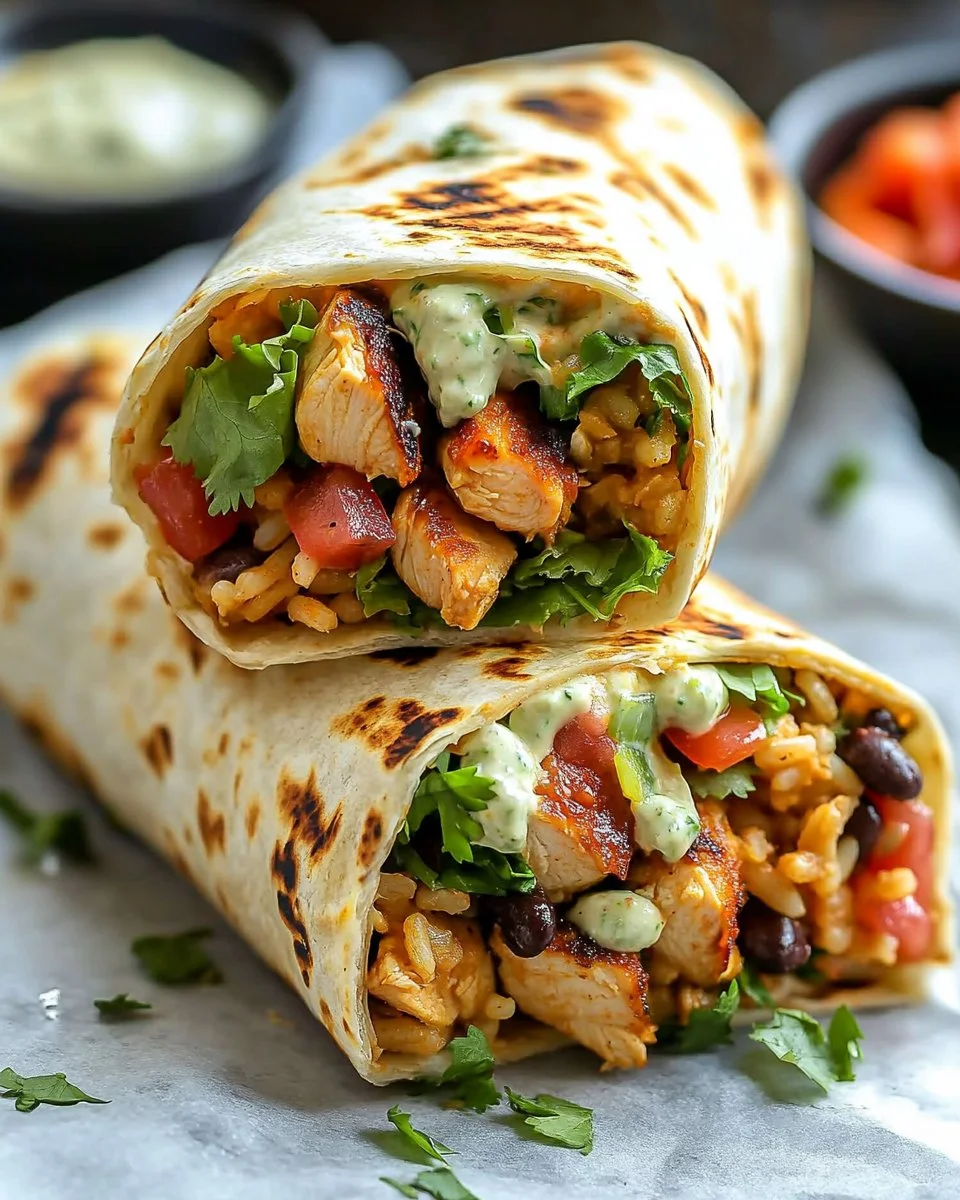 Chipotle Ranch Grilled Chicken Burritos