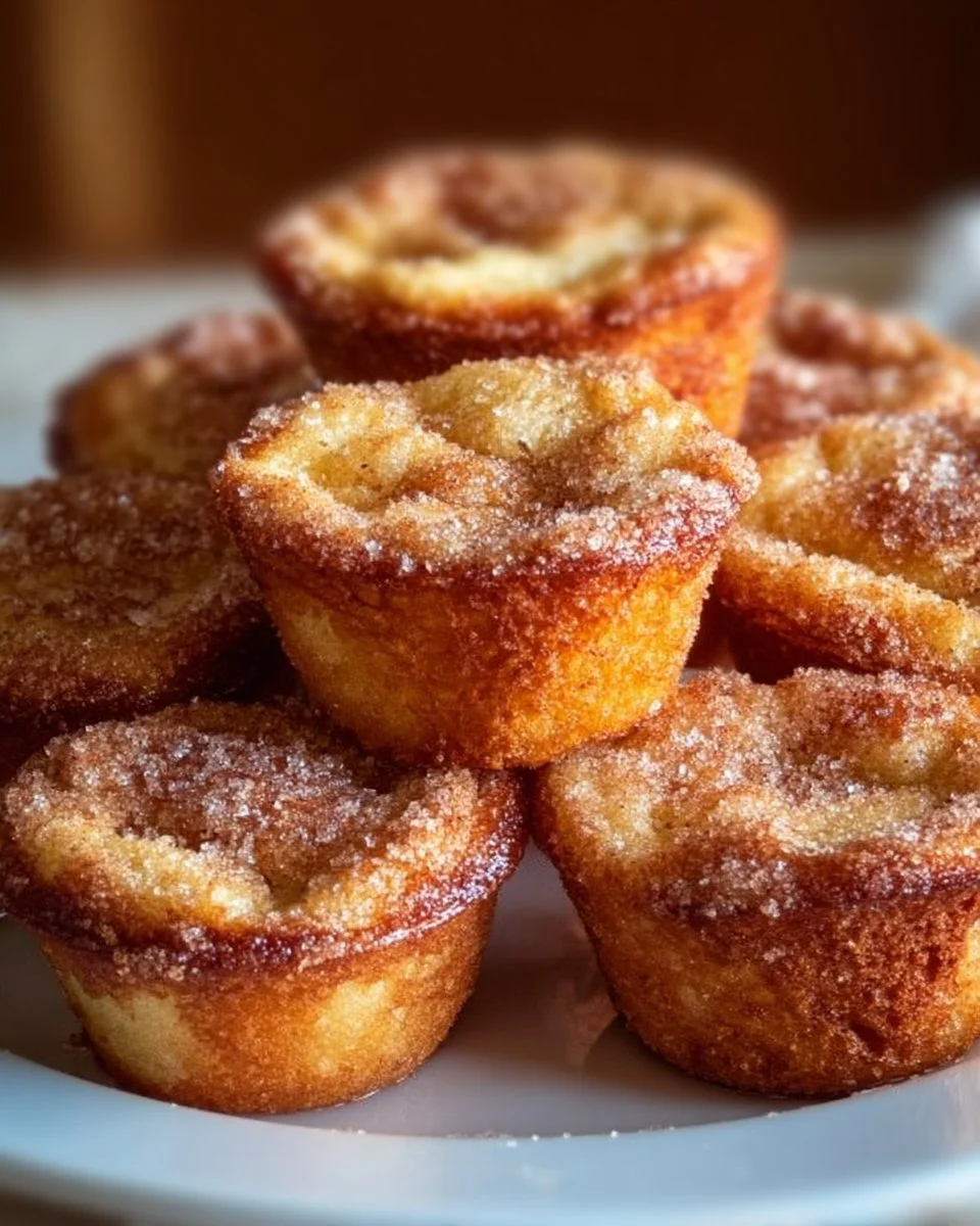 Delicious Cinnamon Sugar French Toast Muffins in a decorative setting