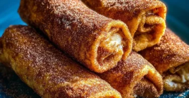 Cinnamon Sugar French Toast Roll-Ups served on a plate