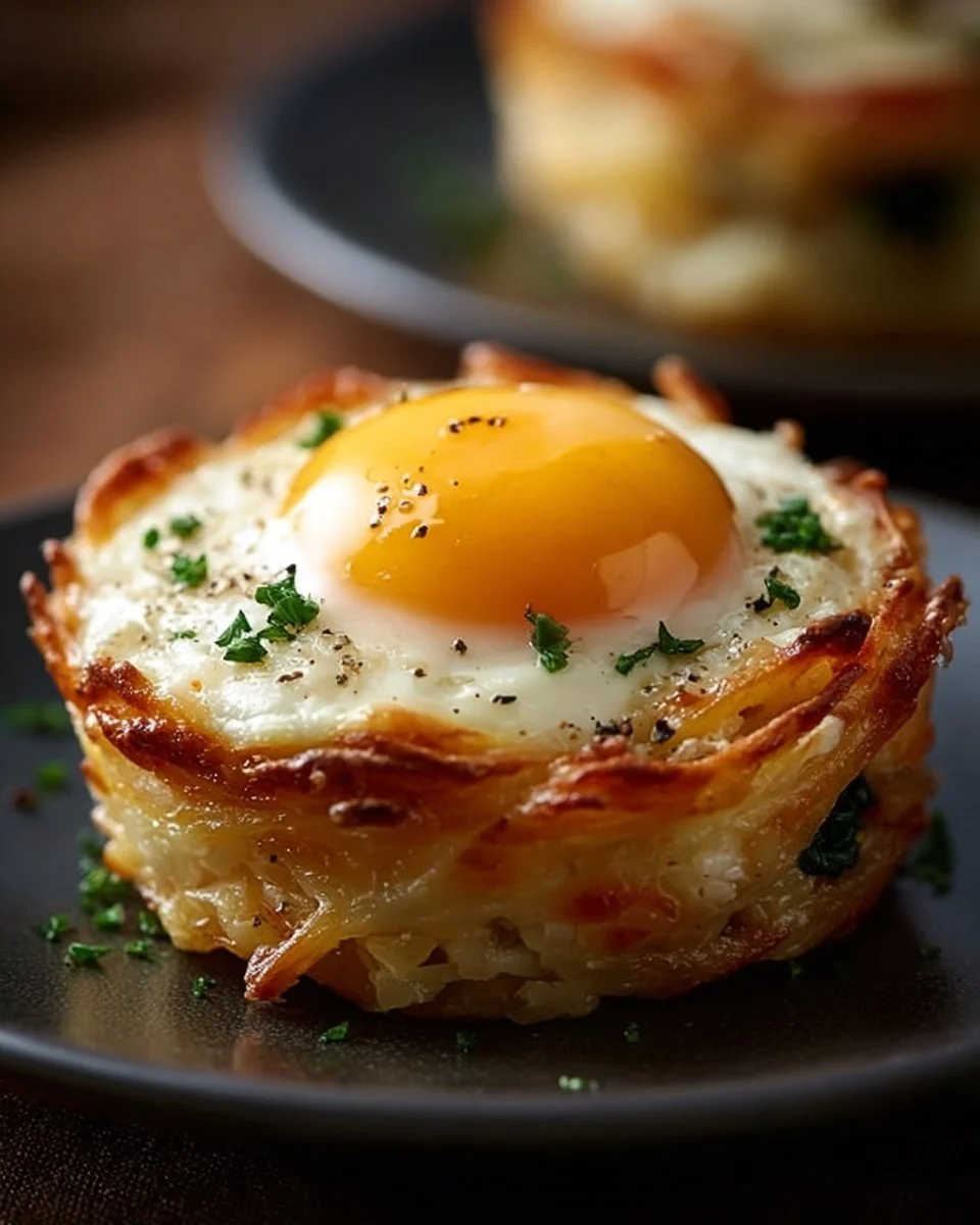 Delicious Eggs Napoleon dish garnished and ready to serve