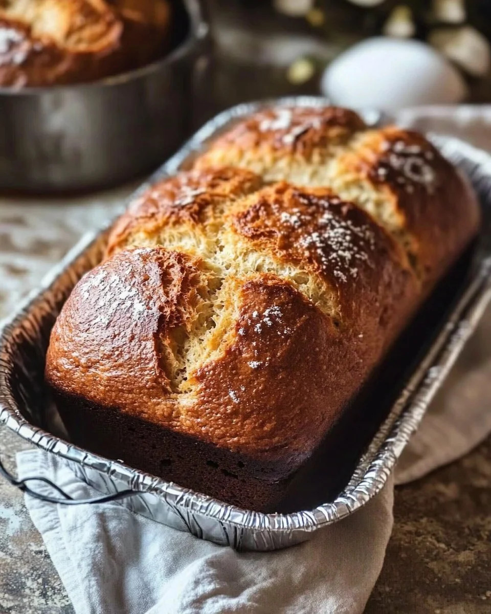 Freshly baked homemade church loaves on a wooden table