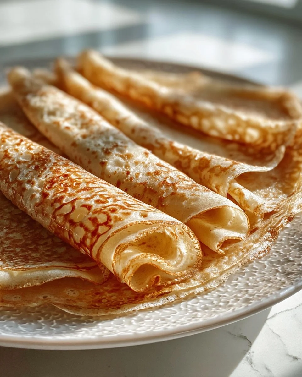 Delicious oatmeal crepes served with fresh fruits and toppings