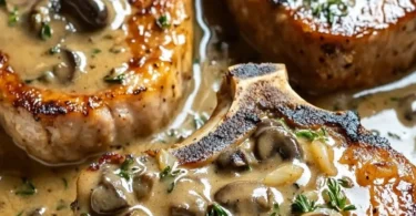 Delicious Pork Chop Supreme served with sides on a plate