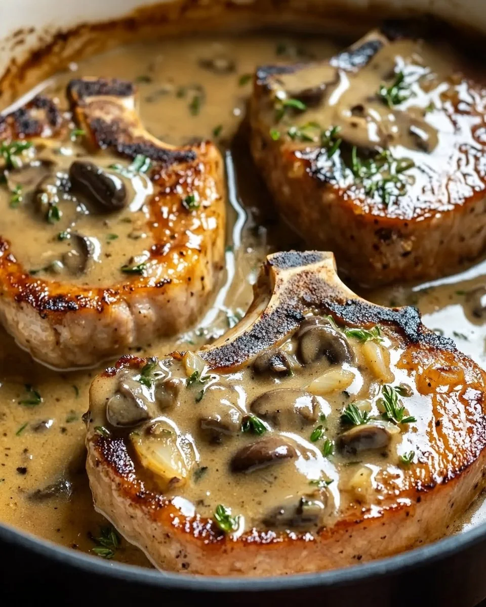 Delicious Pork Chop Supreme served with sides on a plate