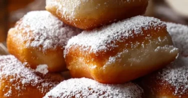 Delicious Vanilla French Doughnuts topped with glaze and sprinkles