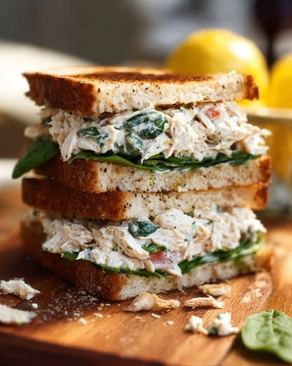 15 Minute Lemon Basil Chicken Salad with fresh ingredients and vibrant colors