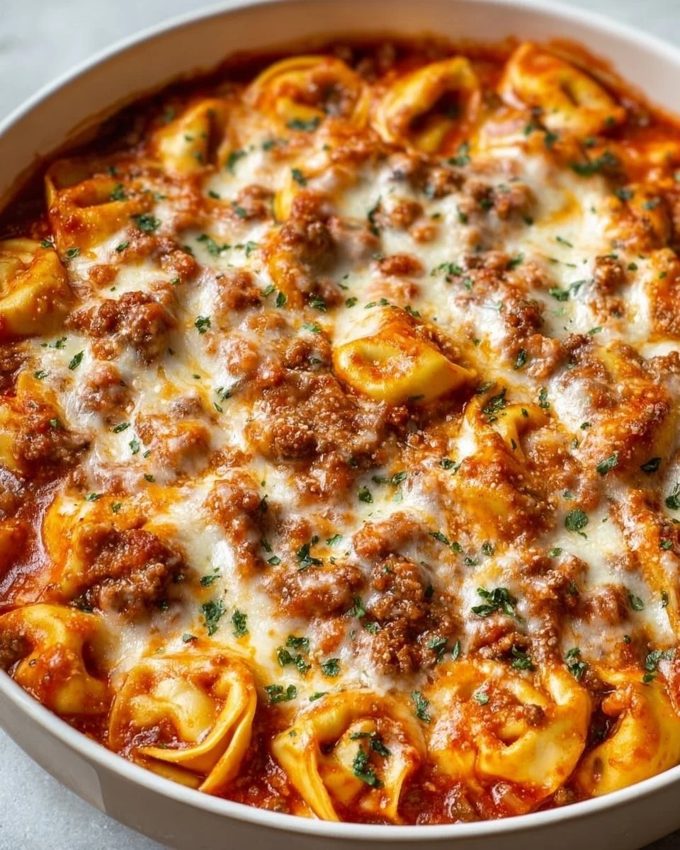 Beefy Tortellini Bake