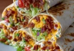 Delicious cheesy bacon ranch wraps filled with crispy bacon and creamy ranch dressing