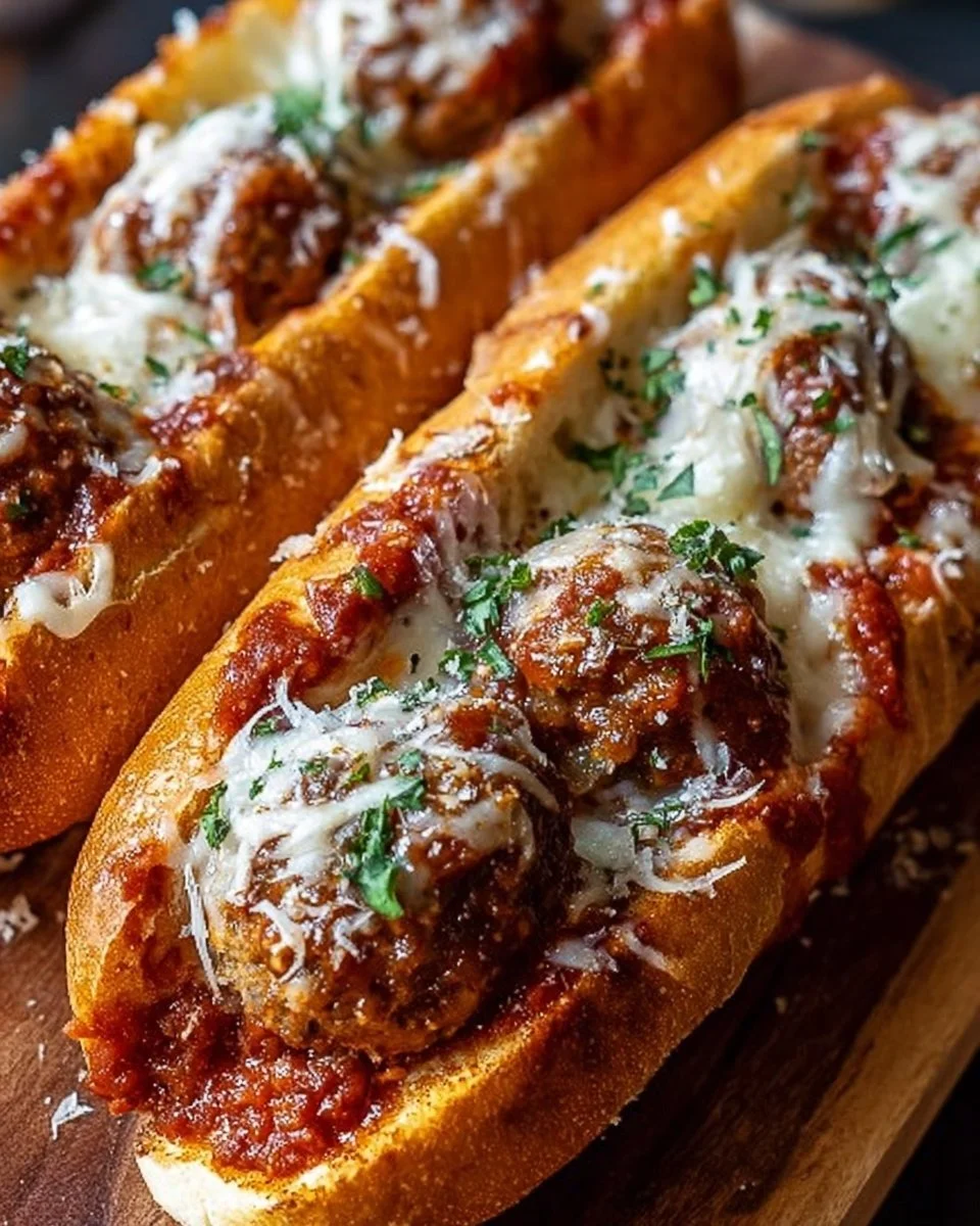 Cheesy Meatball Subs