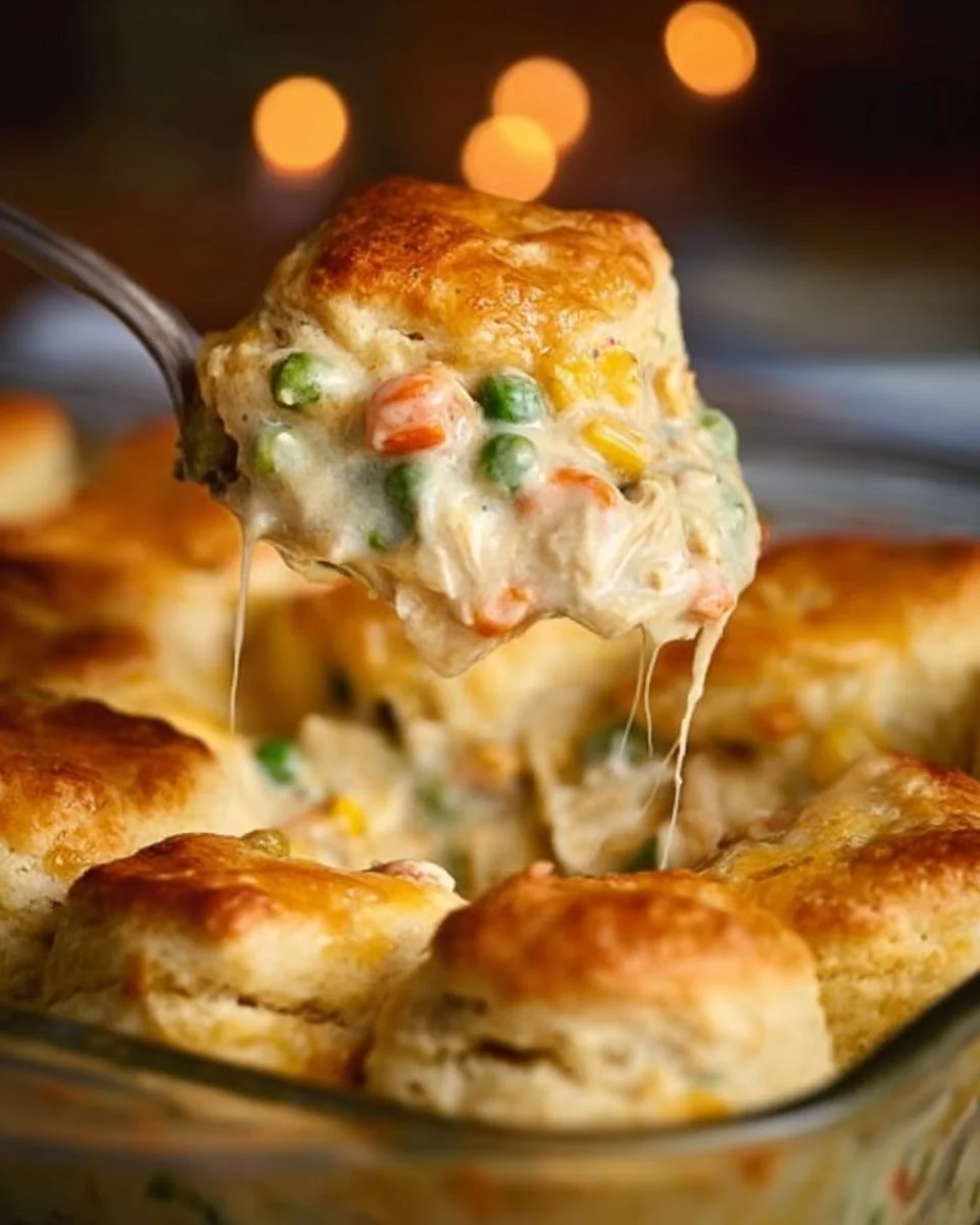 Chicken Pot Pie with Biscuits