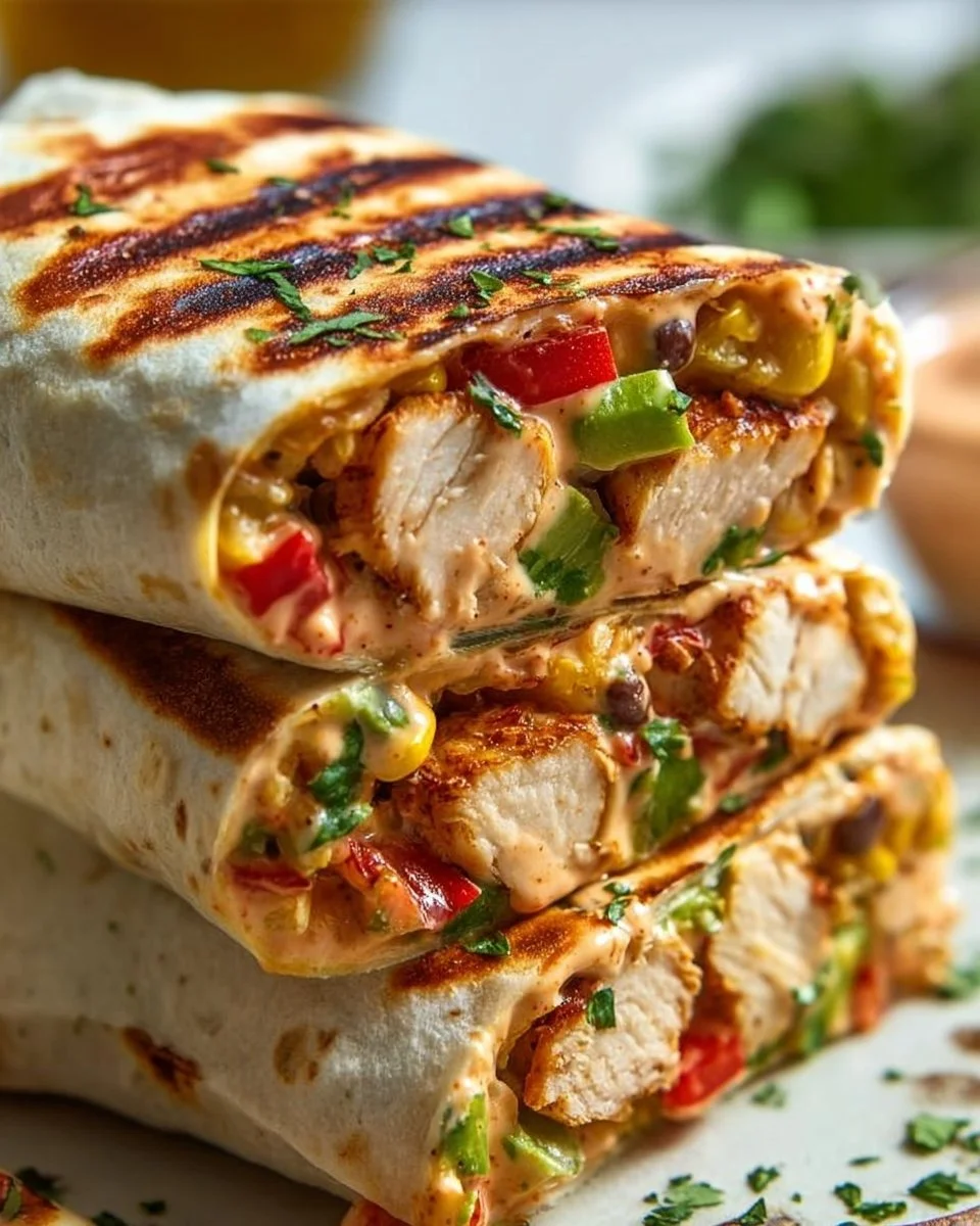 Chipotle Ranch Grilled Chicken Burrito