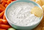 Creamy Cottage Cheese Ranch Dip served with vegetables for dipping
