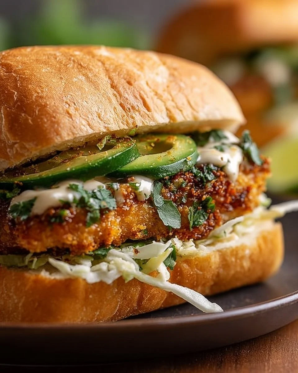 Crispy Cilantro Lime Chicken Sandwich