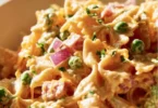 Colorful French Dressing Pasta Salad with mixed vegetables and pasta