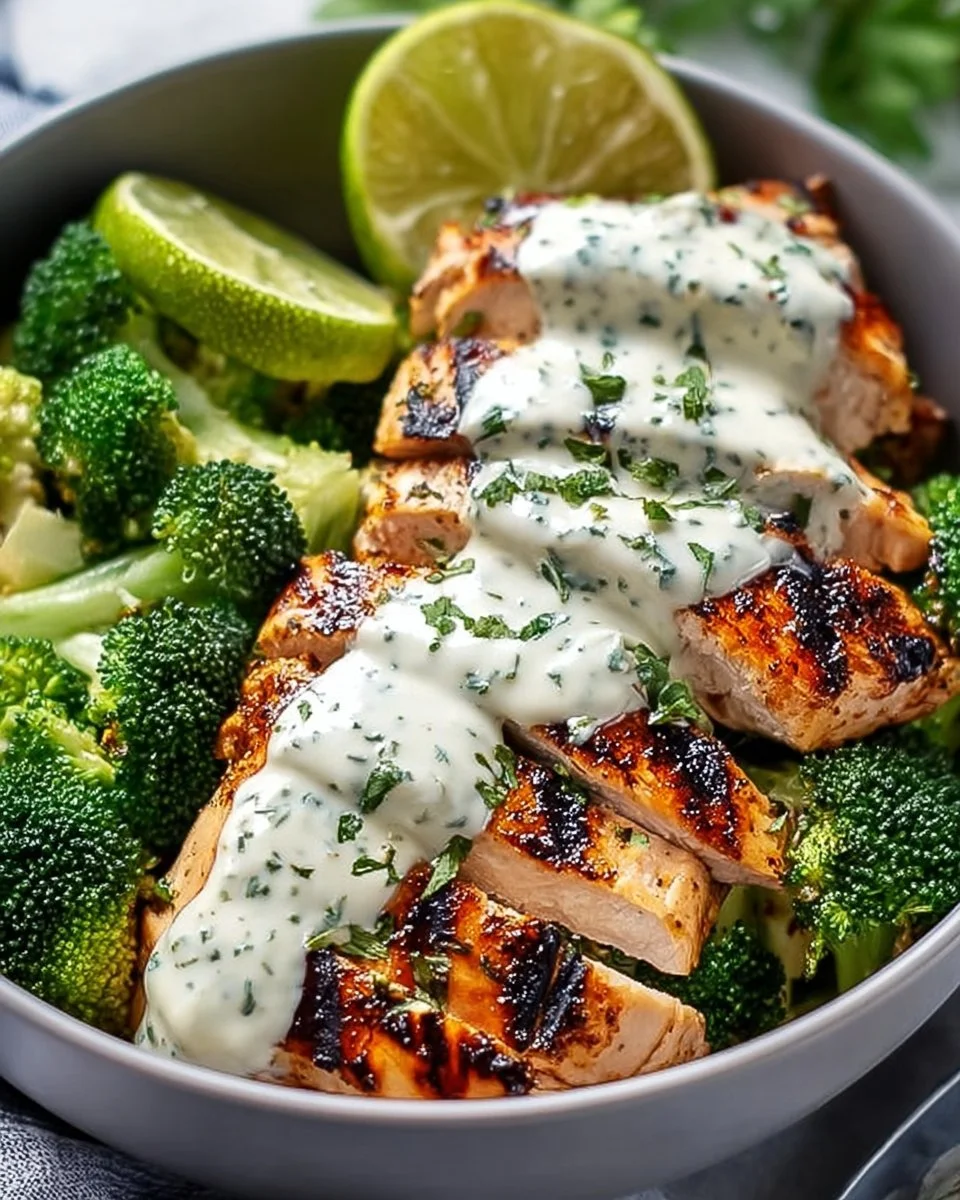 Healthy grilled chicken and broccoli bowls for a nutritious meal