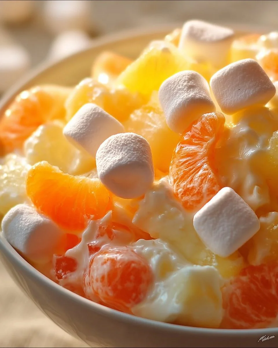 Colorful Hawaiian Fruit Salad with tropical fruits like pineapple, mango, and kiwi