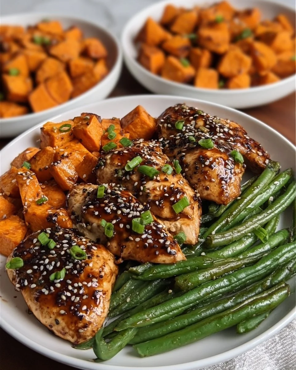 Honey Garlic Chicken and Sweet Potato