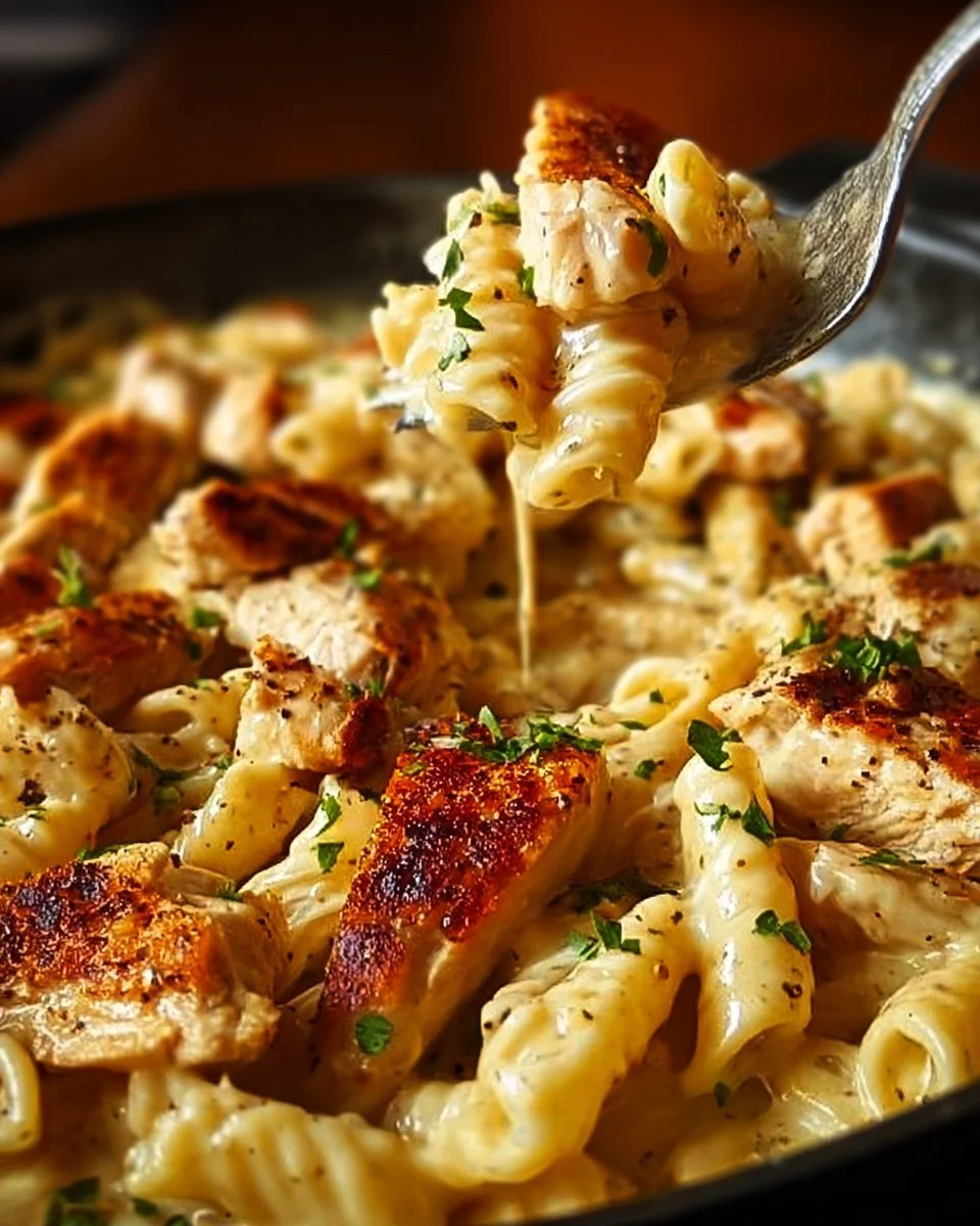 Delicious One Pot Chicken Penne Pasta ready to serve