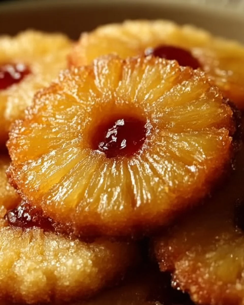 Delicious Pineapple Upside Down Sugar Cookies ready to be served.