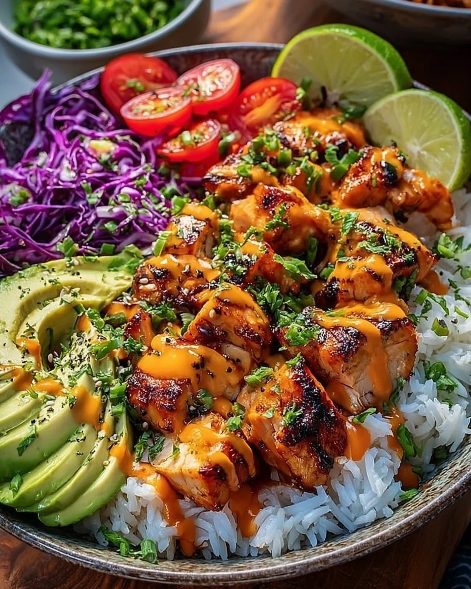 Spicy Maple Chicken and Coconut Rice