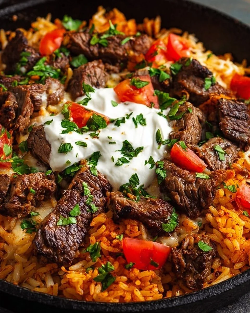Steak Queso Rice