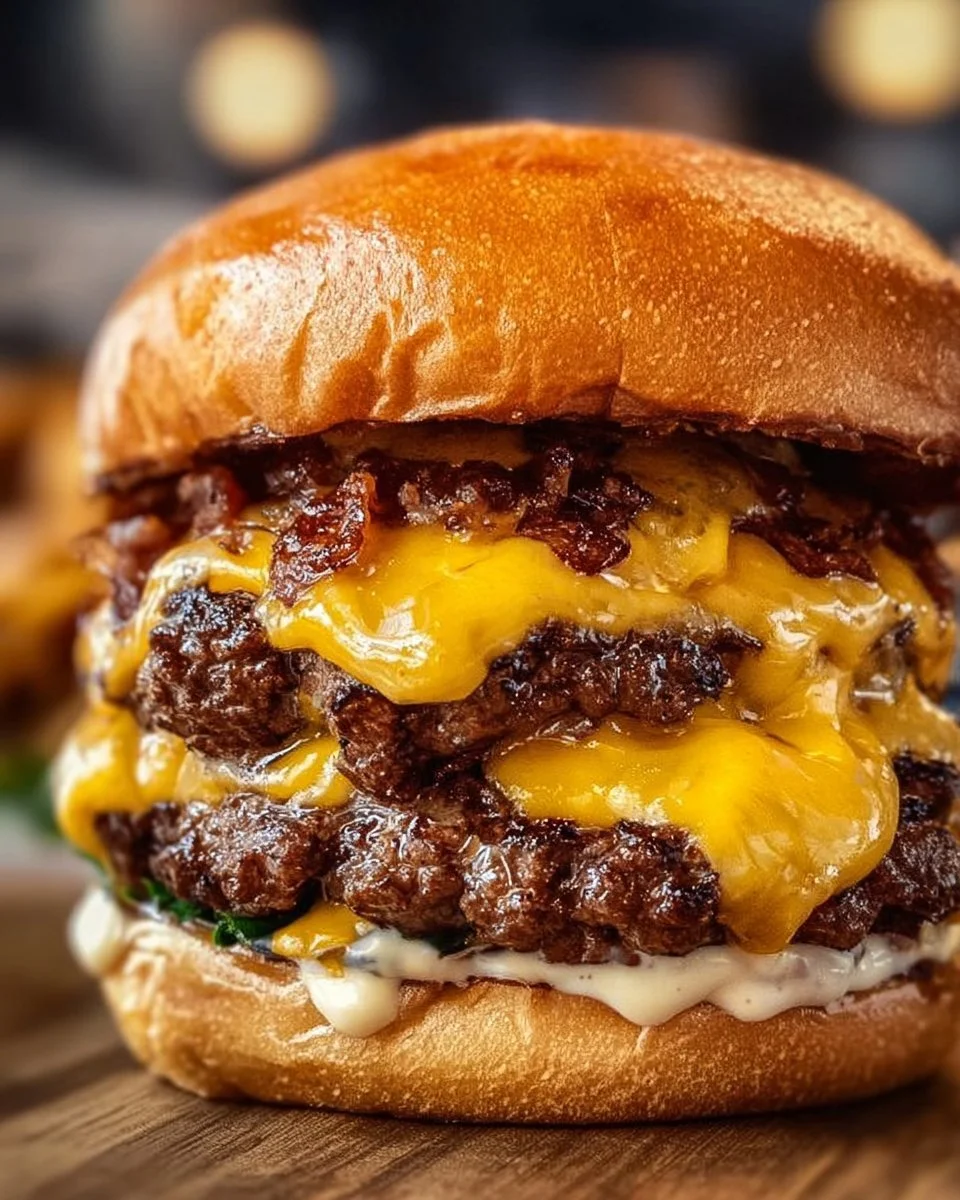 Delicious Crack Burgers served with toppings and sides.